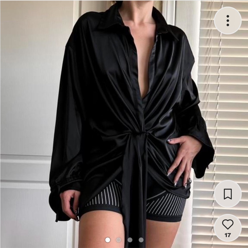 Silky ruched shirt